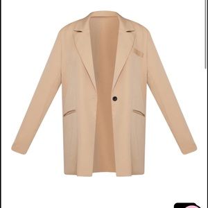 Camel Oversized Dad Blazer